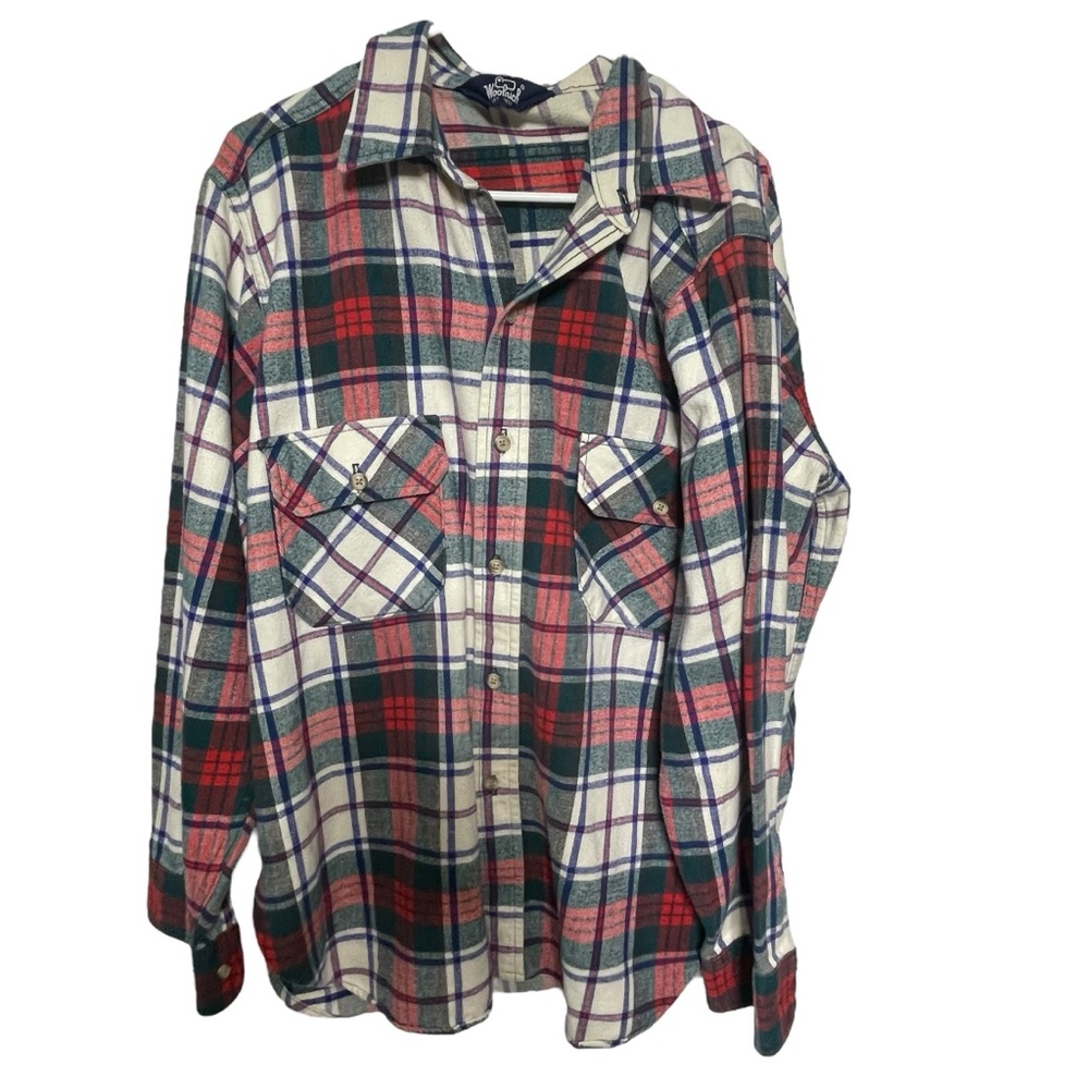 Woolrich Tartan Checkered Plaid Flannel Shirt Men’s M - Picture 2 of 7